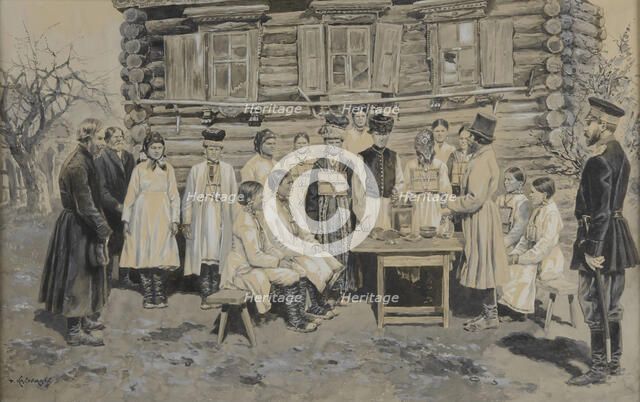 Russian Wedding, 19th century. Creator: Kaufmann, D. (active End of the 19th cen.).