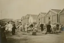 Russian wheat warehouse, Chemulpo, c1904. Creator: Robert Lee Dunn
