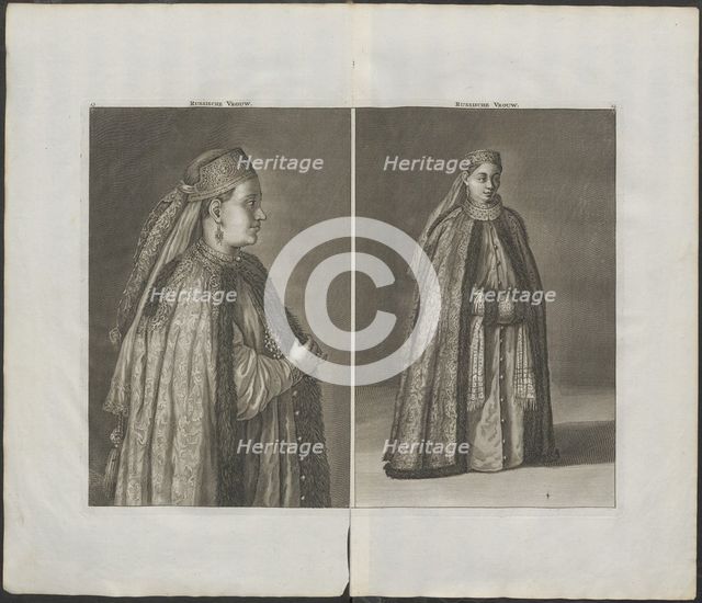 Russian woman (From: Reizen over Moskovië), 1711. Artist: Bruijn, Cornelis de (1652-1727)