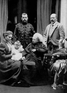 Russian and British royal families at Balmoral, Scotland, 29th September 1896 (1964). Artist: W&D Downey