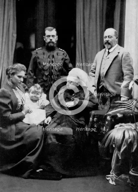 Russian and British royal families at Balmoral, Scotland, 29th September 1896 (1964). Artist: W&D Downey