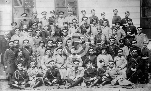 Russian Army officers - Pawlowski Reg't, between c1914 and c1915. Creator: Bain News Service.