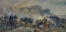Russian army captured Izmail fortress. Artist: Usypenko, Fyodor Pavlovich (1917-?)