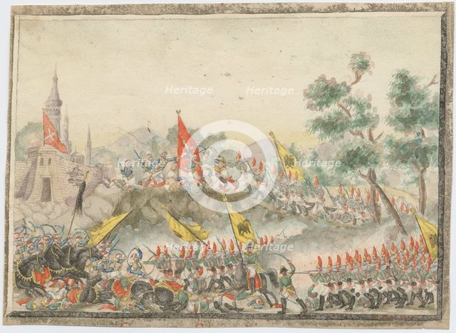 Russian army captured Izmail fortress in 1790, 1829. Artist: Anonymous  