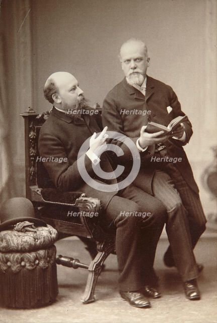 Russian artist Pavel Shukovsky and historian Alexander Onegin, Weimar, Germany, late 19th century.  Artist: Anon