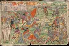 Russian atrocities in Livonia on July and August 1577. From Johann Jakob Wick's Sammlung von Nachric Artist: Anonymous