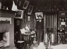 Russian author Anton Chekhov in his studio, Yalta, Crimea, Russia, 1901. Artist: Leonid Sredin