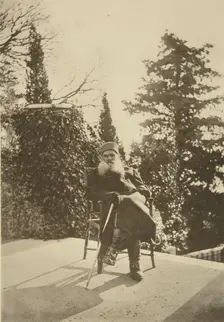 Russian author Leo Tolstoy, Gaspra, Crimea, Russia, 1902. Artist: Sophia Tolstaya