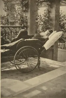 Russian author Leo Tolstoy recovering in Gaspra, Crimea, Russia, 1902. Artist: Sophia Tolstaya