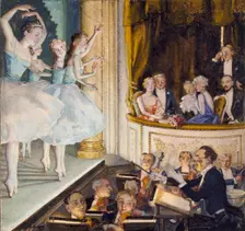 Russian ballet, 1930. Artist: Konstantin Somov