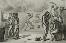 Russian baths, 1839. Creator: Augustin François Lemaitre