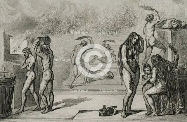 Russian baths, 1839. Creator: Augustin François Lemaitre.