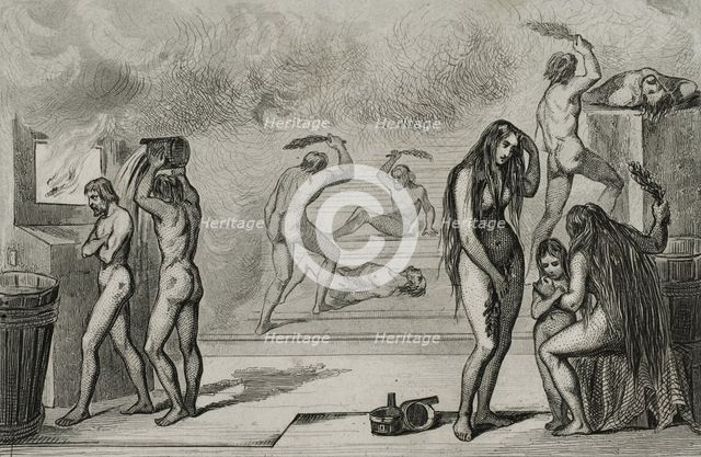 Russian baths, 1839. Creator: Augustin François Lemaitre.