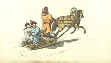 Russian Boors in their Winter Sledge, 1813. Creator: Robert Ker Porter