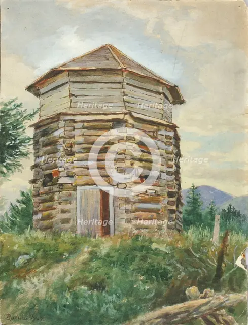 Russian Block House, Alaska, 1900. Creator: Theodore J. Richardson.