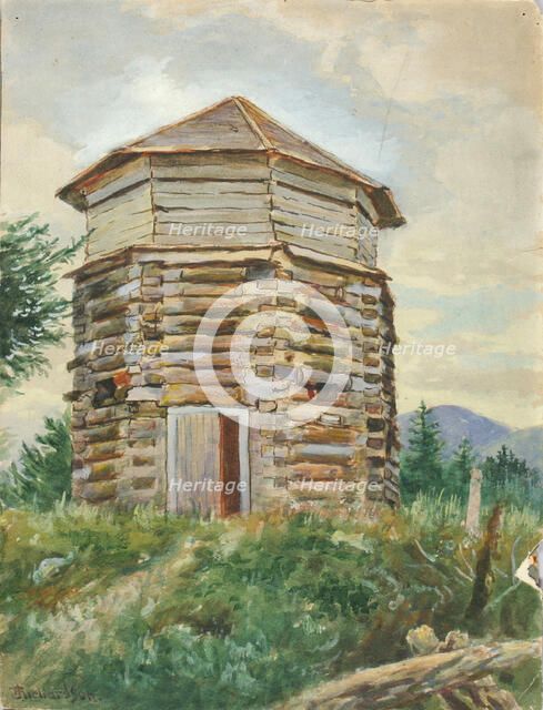 Russian Block House, Alaska, 1900. Creator: Theodore J. Richardson.