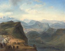 Russian camp near Gunib, 1857. Creator: Alexandrovsky, Ivan Fyodorovich (1817-?)