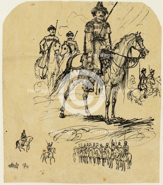 Russian Cavalry, n.d. Creator: Rodolphe Bresdin.