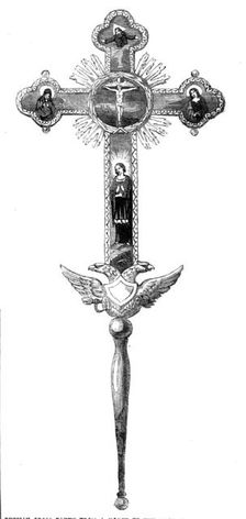 Russian Cross taken from a house in the rear of the Redan, 1856. Creator: Unknown