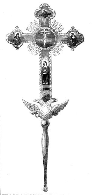 Russian Cross taken from a house in the rear of the Redan, 1856.  Creator: Unknown.