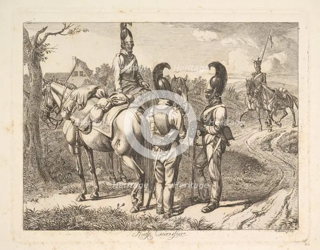 Russian Cuirassiers, 1816. Creator: Johann Christian Erhard.