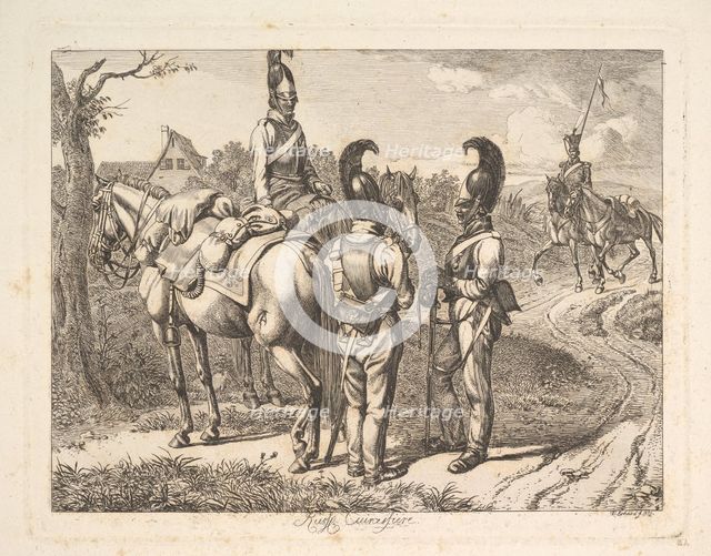 Russian Cuirassiers, 1816. Creator: Johann Christian Erhard.