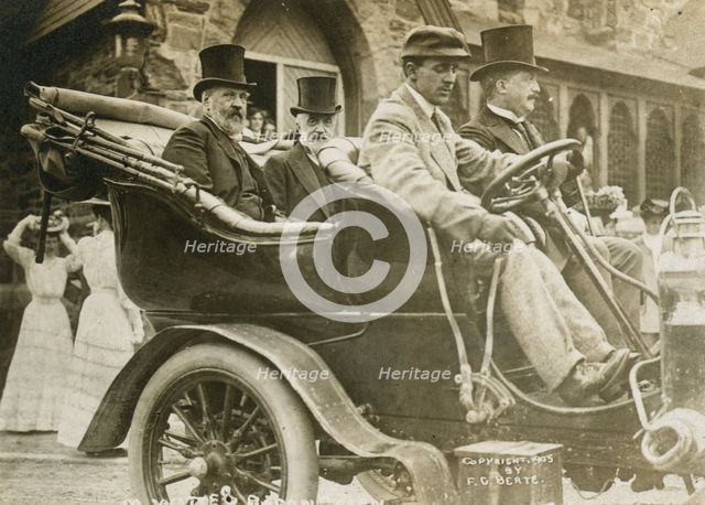 Russian envoys Serge Witte and Baron de Rosen in an automobile, c1905. Creator: Unknown.