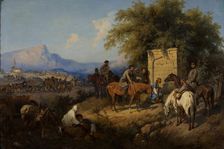 Russian Forces Crosses the Caucasus Mountains in Adjara, 1872. Artist: Willewalde, Gottfried (Bogdan Pavlovich) (1818-1903)