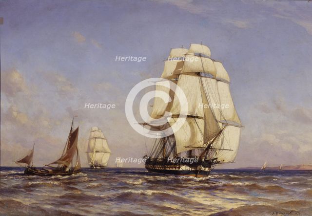 Russian Frigate Mercury, 1879. Artist: Beggrov, Alexander Karlovich (1841-1914)
