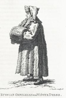 Russian Gentleman in a Winter Dress, 1802. Creator: Louis Charles Ruotte