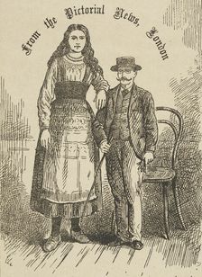 Russian giantess, Miss Elizabeth Lyska, performing at the South London Palace, 1889. Creator: Unknown