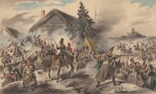 Russian grenadiers attacked by Polish Uhlans, 1835