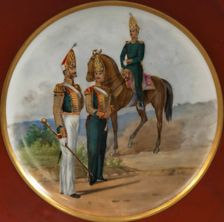 Russian Grenadiers (Plate), 1850s. Artist: Anonymous