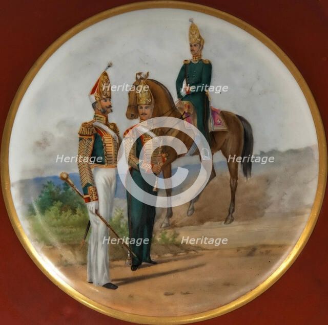 Russian Grenadiers (Plate), 1850s. Artist: Anonymous  