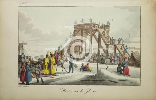 Russian Ice Mountain, 1817. Artist: Houbigant, Armand-Gustave (1789-1862)