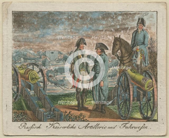 Russian Imperial Artillery Crew, 1799. Artist: Anonymous  