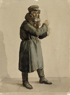 Russian in long caftan, model exercise, c1890s. Creator: Albert Edelfelt