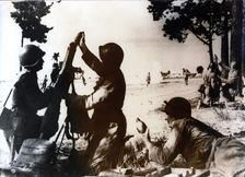 Russian infantry attack, Soviet front, 1944