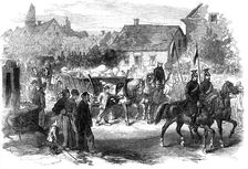 Russian lancers bringing in provisions, 1870