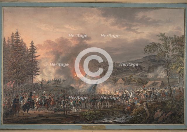 Russian Life-Guards Regiment under command of Count Ostermann-Tolstoy, 1813. Artist: Habermann, Franz Edler, von (1788-?)