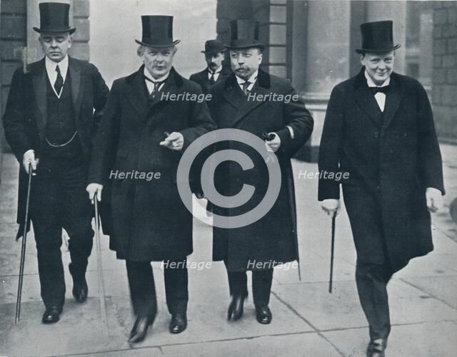 Russian Minister of Finance in England: M. Bark on his way to the House of Commons, 1914. Artist: Unknown