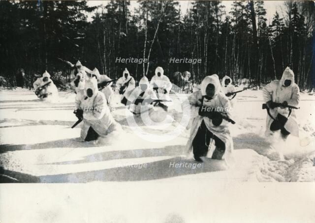 Russian partisans, Battle for Moscow, 1941. Artist: Unknown