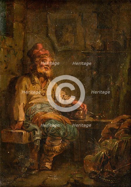 Russian peasant resting, 1760s.