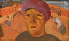 Russian Peasant Woman (From the series Les Visages de Russie), 1923. Artist: Grigoriev, Boris Dmitryevich (1886-1939)
