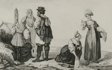 Russian peasants, 1839. Creator: Augustin François Lemaitre