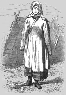 Russian Peasent Girl; A Journey on the Volga 1875. Creator: Nicholas Rowe