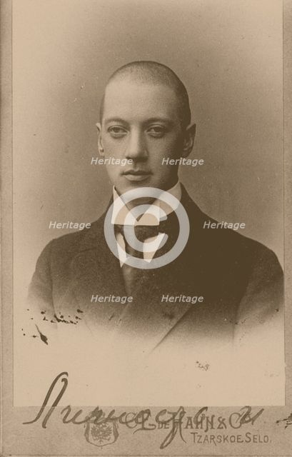 Russian poet Nikolay Gumilyov (1886-1921), ca 1917-1920. Artist: Bulla, Karl Karlovich (1853-1929)