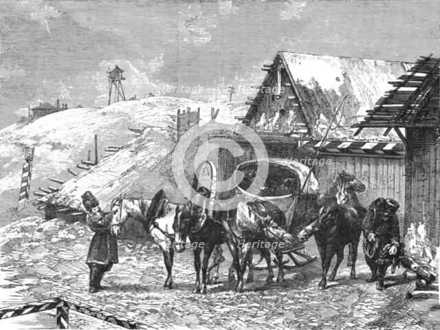 'Russian Post Station in Livland; The Baltic Provinces of Russia',1875. Creator: Unknown.