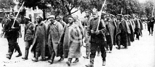 Russian prisoners, East Prussia, First World War, 1914. Artist: Unknown