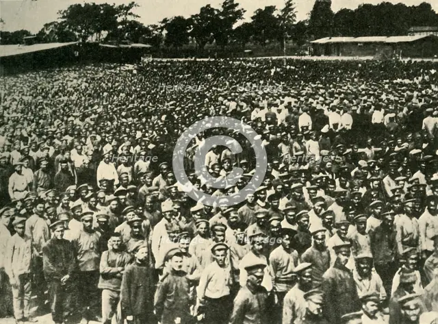 'Russian Prisoners in...one of the internment camps', First World War, 1914-1918, (c1920).  Creator: Unknown.